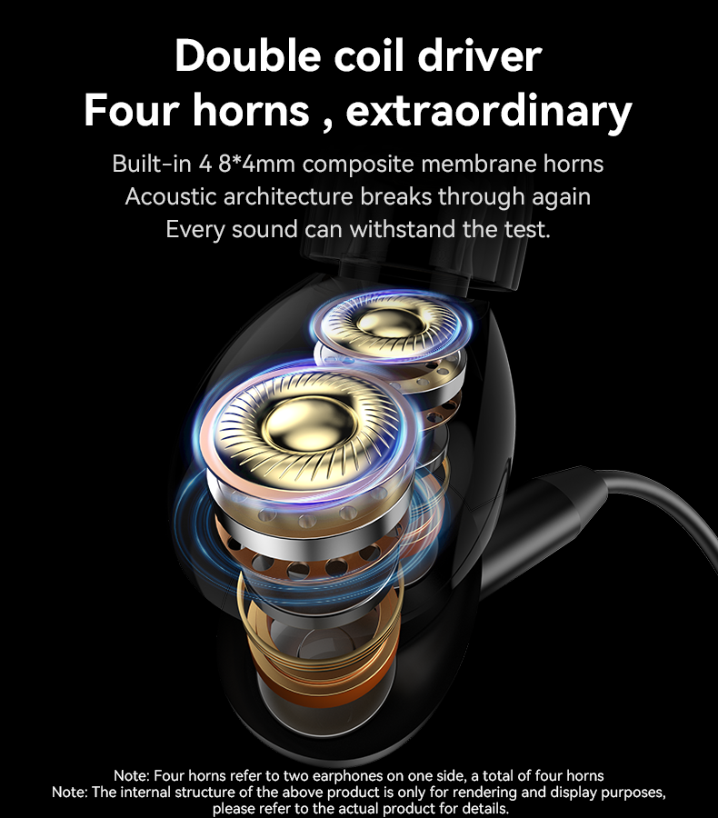 YESIDO YH44 Type-C Aluminum Alloy In-ear Wired Earphone