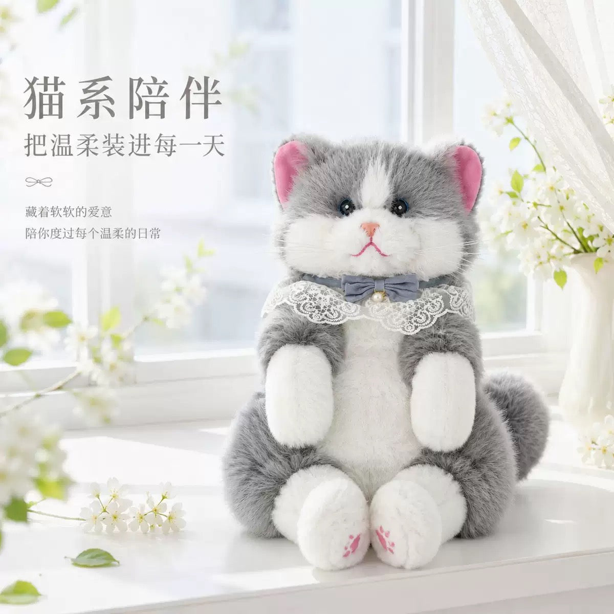 Realistic Ragdoll Cat Plush Backpack Cute Kitten Stuffed Animal Shoulder Bag Soft Plush Toy Gift for Girls Kids