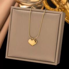 Ladies Necklace Stainless Steel Classic Heart
