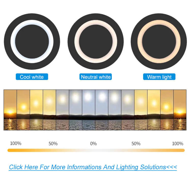 HQ 21-inch 53cm LED Soft Ring Light with 3 Phone Holders