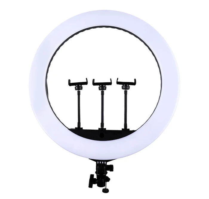 HQ 21-inch 53cm LED Soft Ring Light with 3 Phone Holders