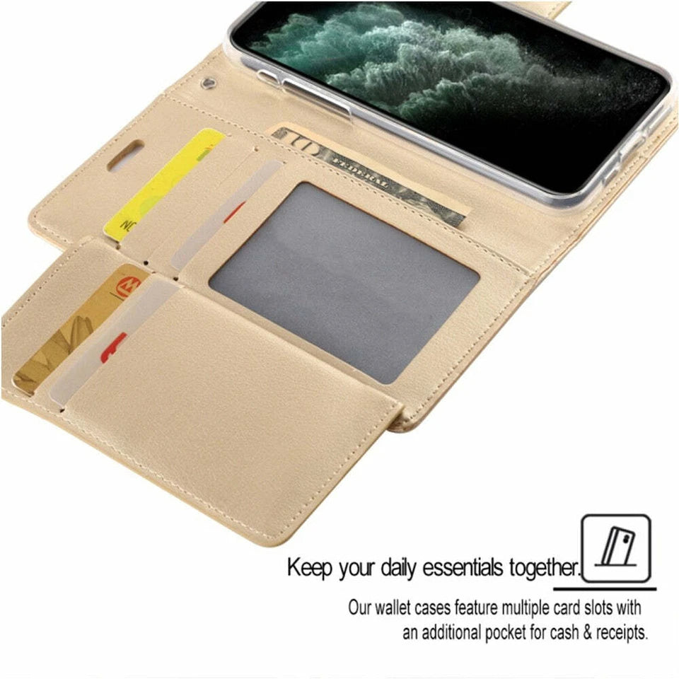 Goospery Rich Diary Wallet Case with Card Slots - IPHONE X