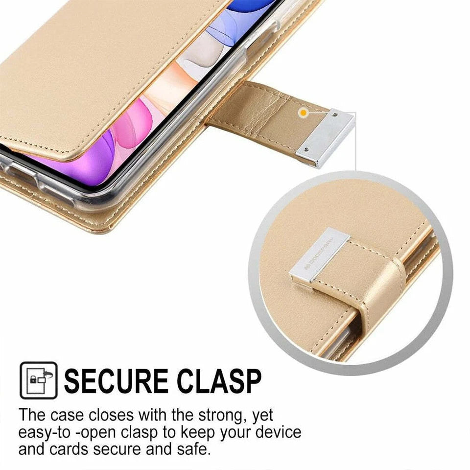 Goospery Rich Diary Wallet Case with Card Slots - IPHONE X