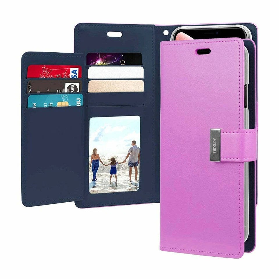 Goospery Rich Diary Wallet Case with Card Slots - IPHONE X