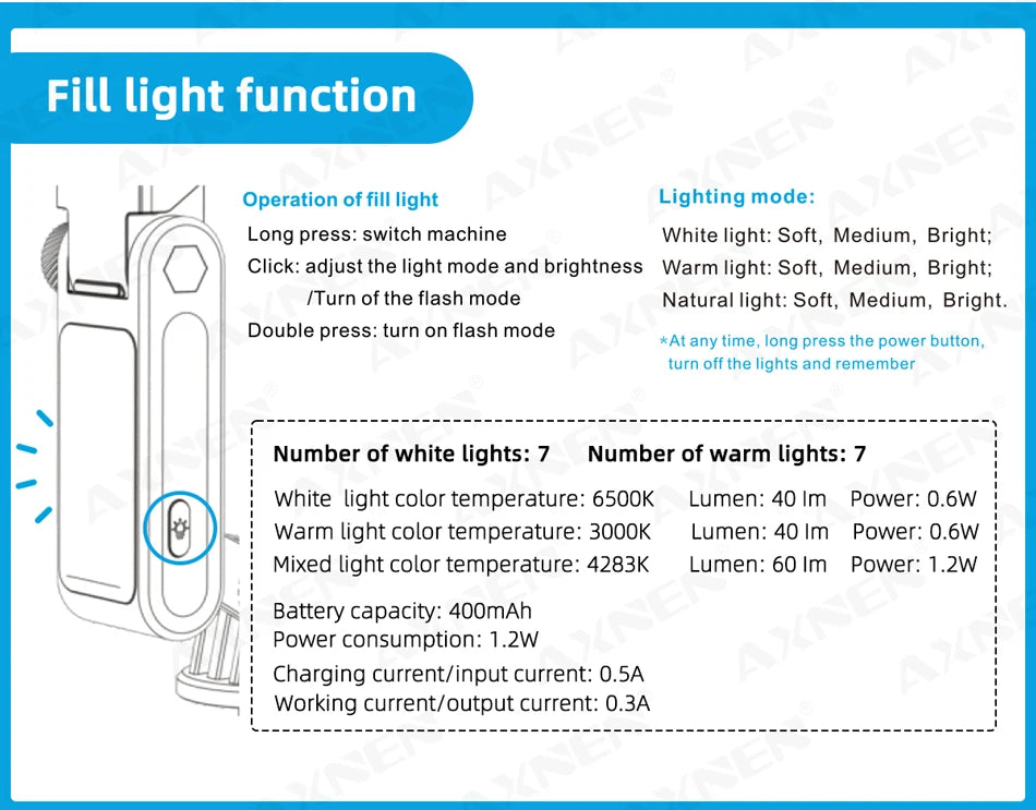 GIMBAL TRIPOD Q18-SELFIE STICK