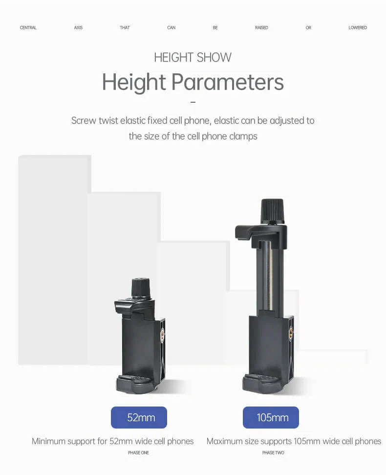 YUNTENG Camera Tripod Head Adapter Universal Small C Phone Clip