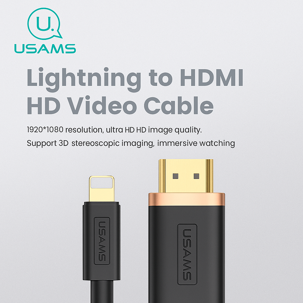USAMS-SJ509 U70 Lightning to HDMI HD Video Cable