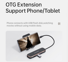 USAMS-SJ575 6in1 Multifunctional Type-C HUB