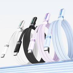 USAMS-SJ653 PD100W Type-C To Type-C Digital Display Fast Charging Elbow Data Cable 1.2m