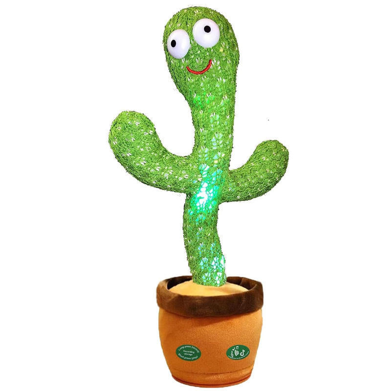 Singing Talking Music Dancing Cactus Stuffed Flowerpot Twisting Doll Plush Toy