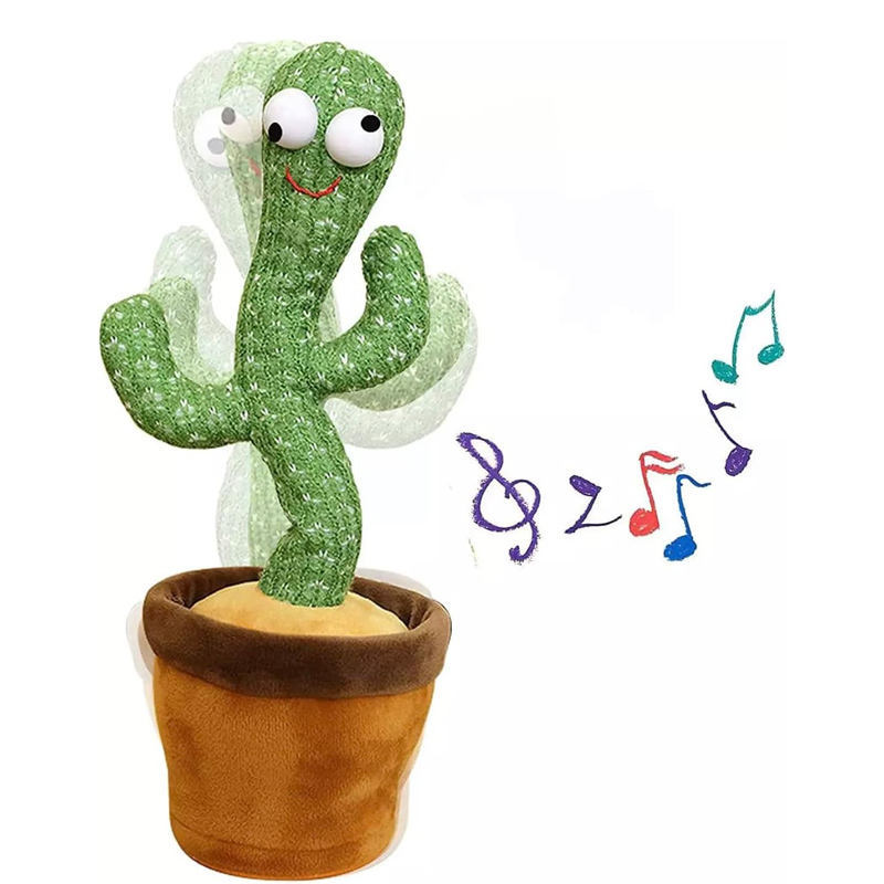 Singing Talking Music Dancing Cactus Stuffed Flowerpot Twisting Doll Plush Toy