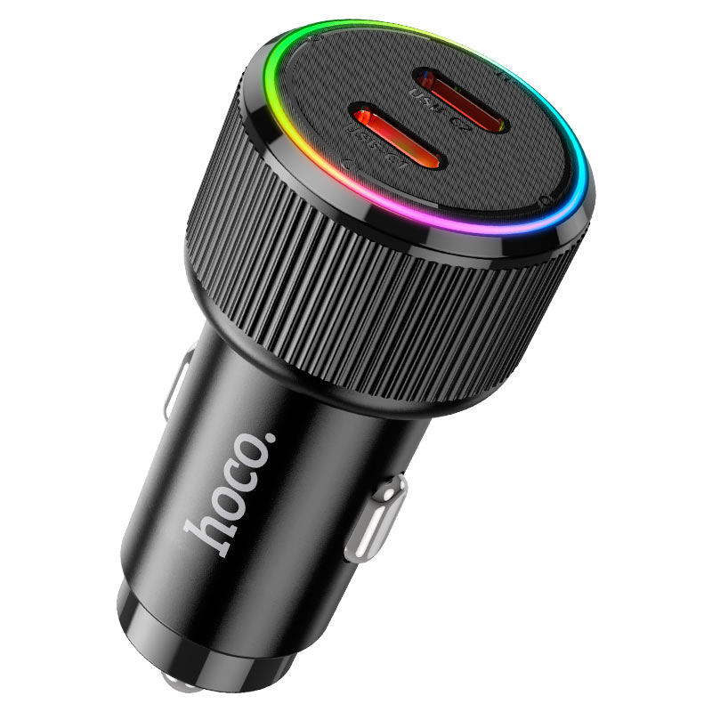 Hoco NZ14B Dual USB-C PD 50w Car Charger