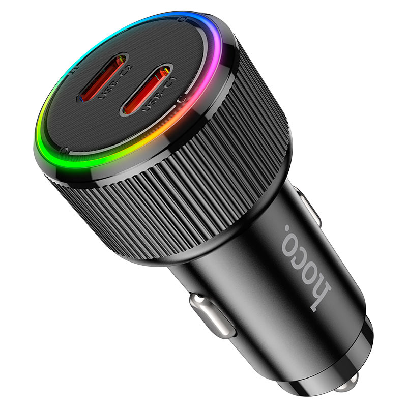 Hoco NZ14B Dual USB-C PD 50w Car Charger