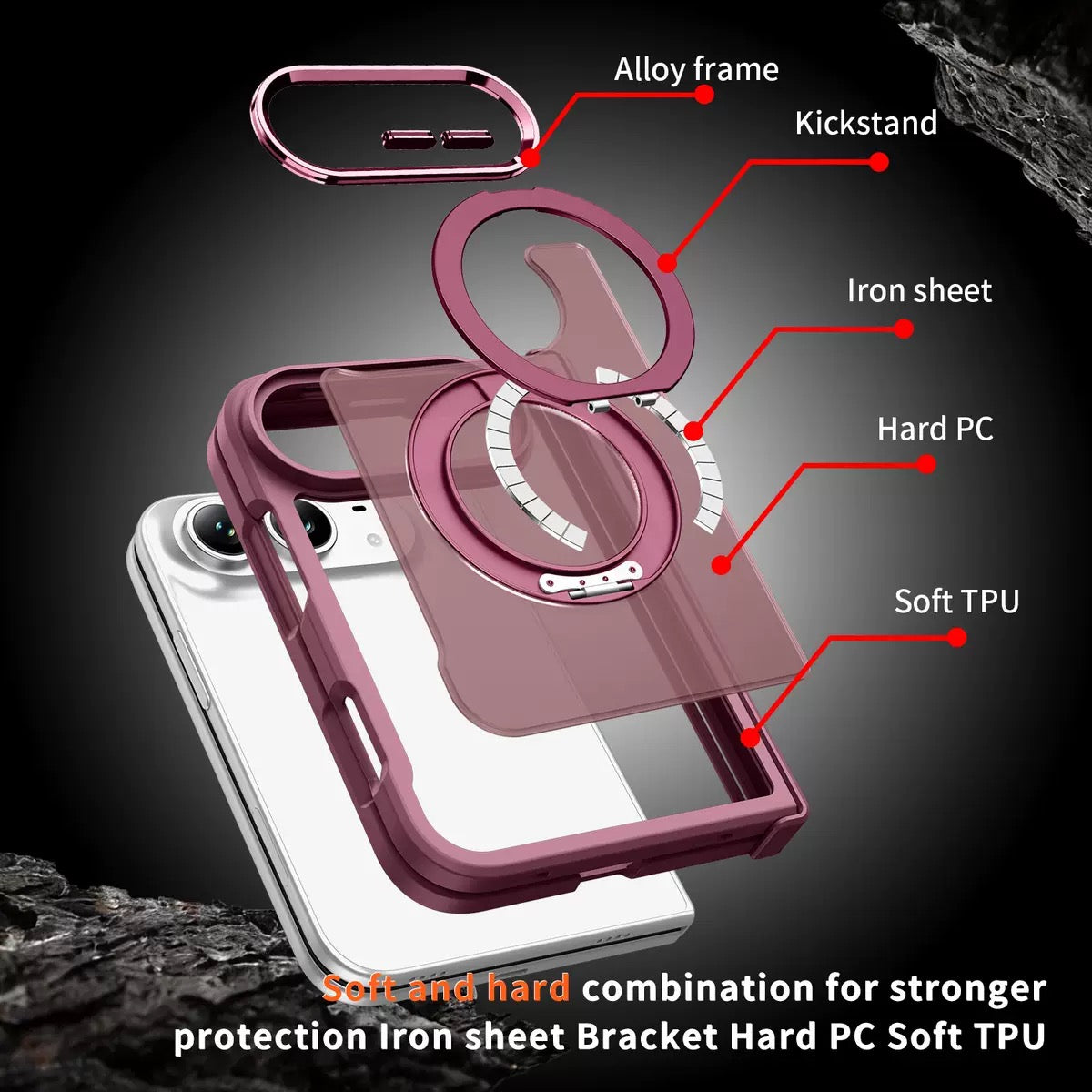 iPhone Duo Skin Friendly Magnet Case