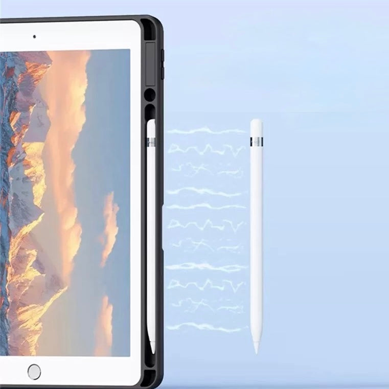 IPAD 10th/11th A16 10.9 inch CLEAR BACK ROATATING FLIP CASE with pen holder