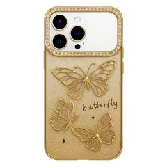 3D Rhinestone Butterfly Glitter Gradient Sparkle Electroplated Soft TPU Case iPhone 17 Air