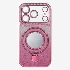 Rhinestone Glitter Mirror MagSafe Case with Ring Stand  iPhone 17 Pro Max