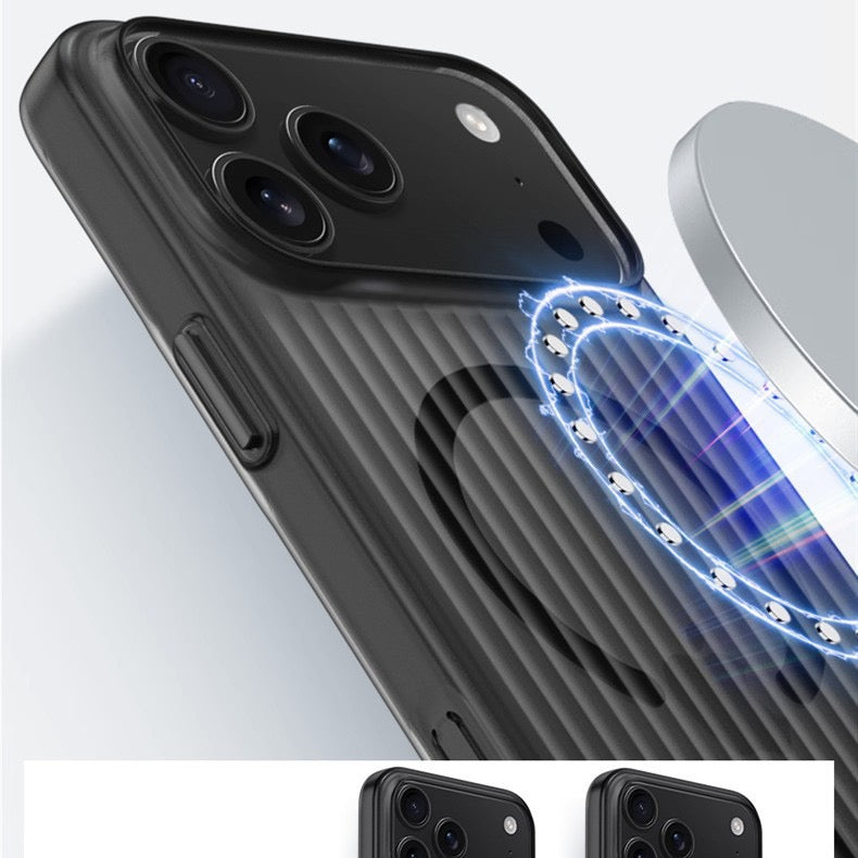 Anti-Slip Tile Stripe Frosted Semi-Transparent MagSafe Shockproof Case iPhone Air