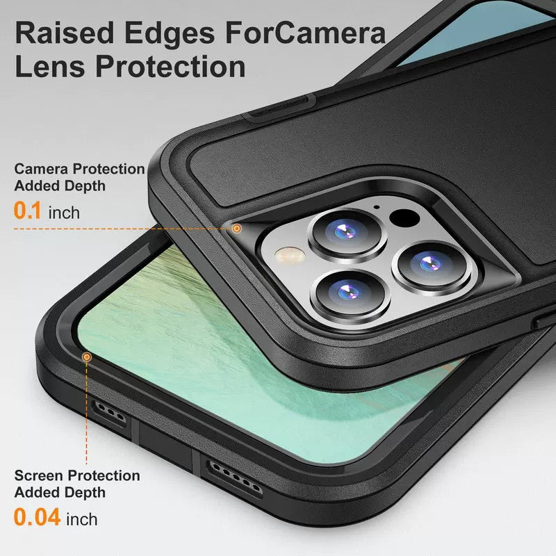 iPhone Xr Drop Resistant Defender Tradies Hybrid Armor Heavy Duty Rugged Shockproof Tough Cover