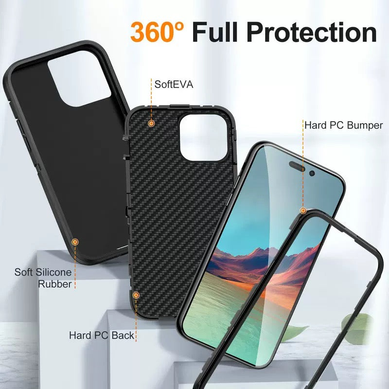 iPhone Xr Drop Resistant Defender Tradies Hybrid Armor Heavy Duty Rugged Shockproof Tough Cover