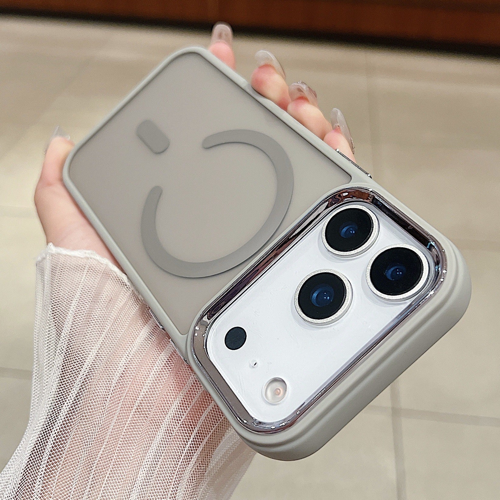 Electroplated Camera Frame Frosted Semi-Transparent MagSafe Shockproof Case iPhone Air