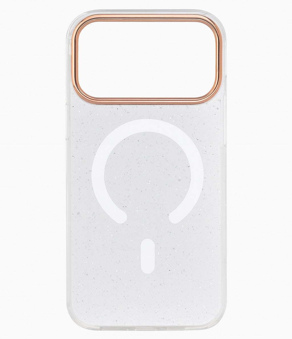 Electroplated Metal Camera Frame Glitter Sparkle Transparent MagSafe Shockproof Case iPhone Air