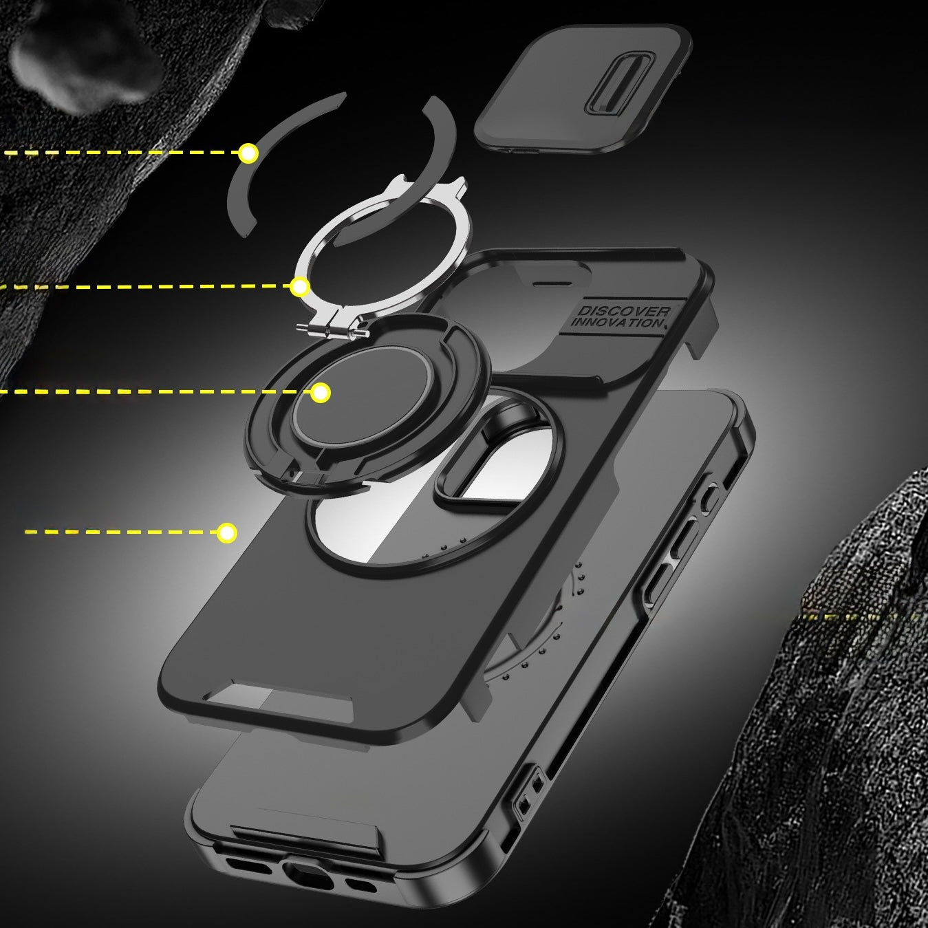 Lingke Case MagSafe Stand and Cam Cover iPhone 12 Pro Max