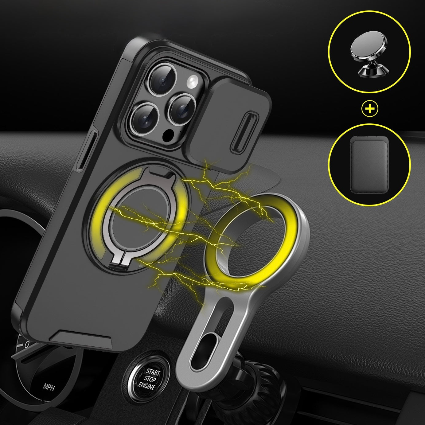 Lingke Case MagSafe Stand and Cam Cover iPhone 12 Pro Max