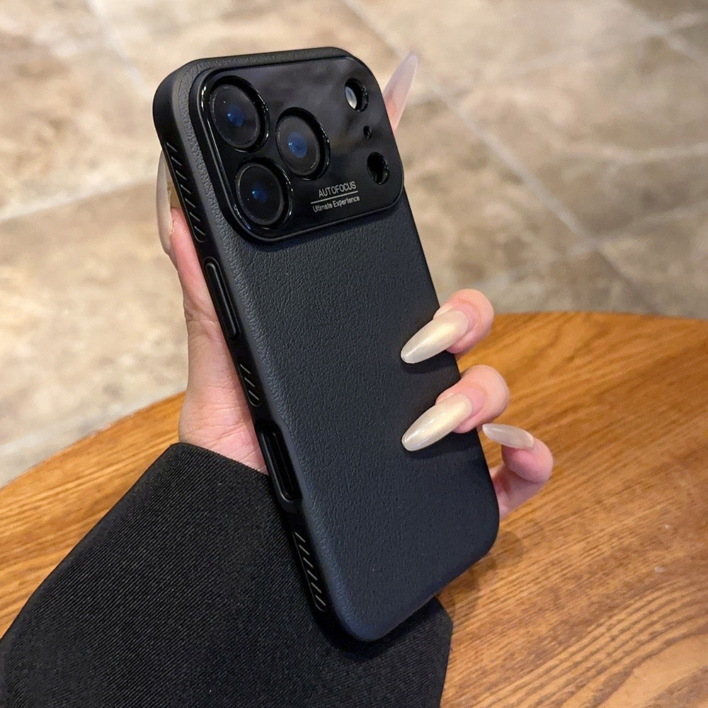 Luxury PU Leather Large Camera Window Ultra-Thin Heat Dissipation MagSafe Case iPhone Air