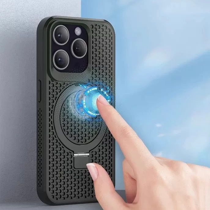 Magnetic Stand Ventilated Shockproof Case For 16