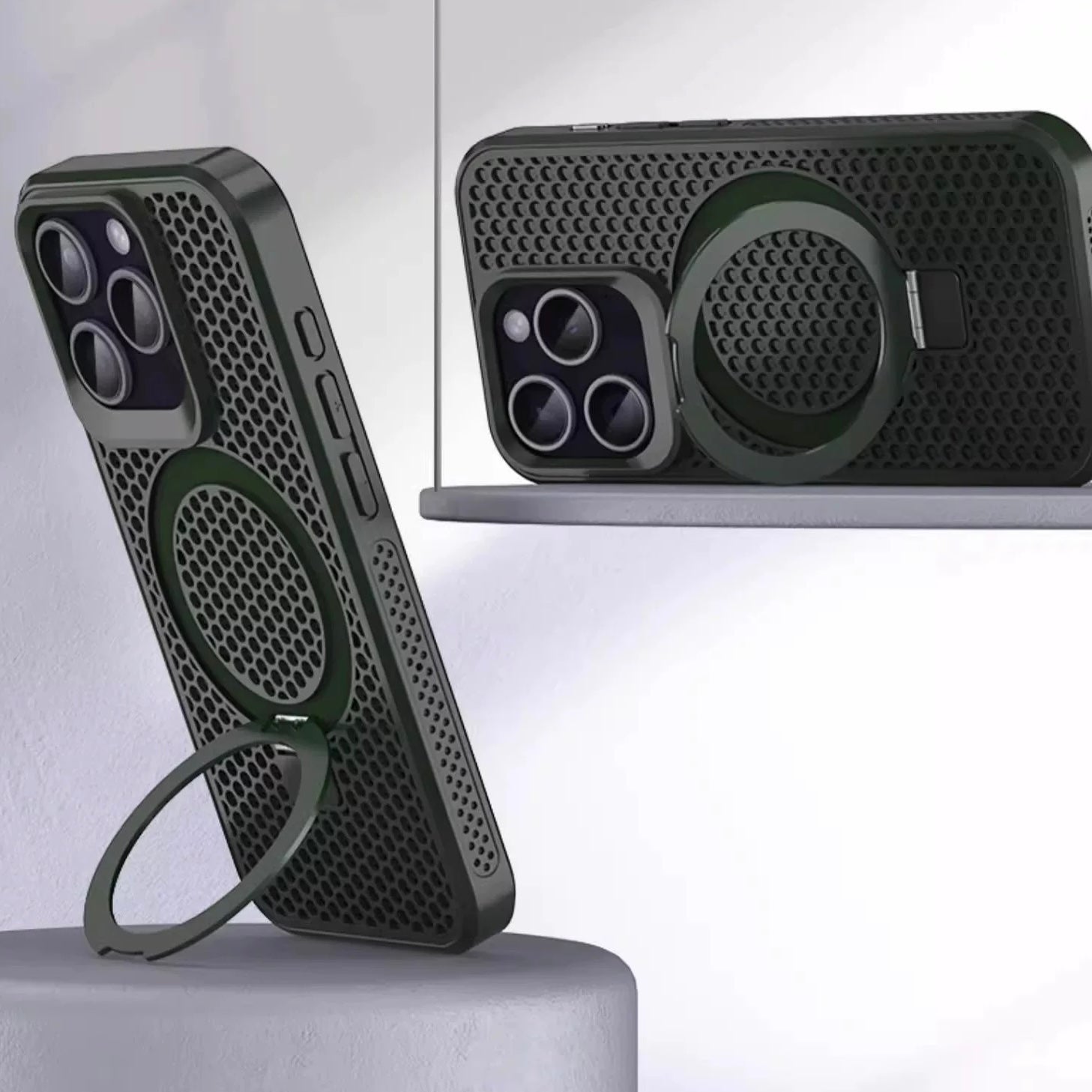 Magnetic Stand Ventilated Shockproof Case For 16