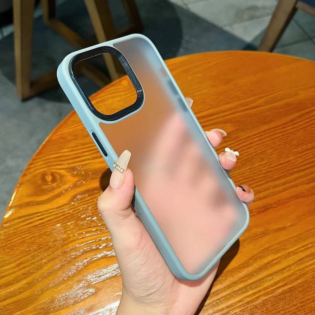 iPhone 14 Matte Skin friendly Shockproof Camera Protection PC TPU Case