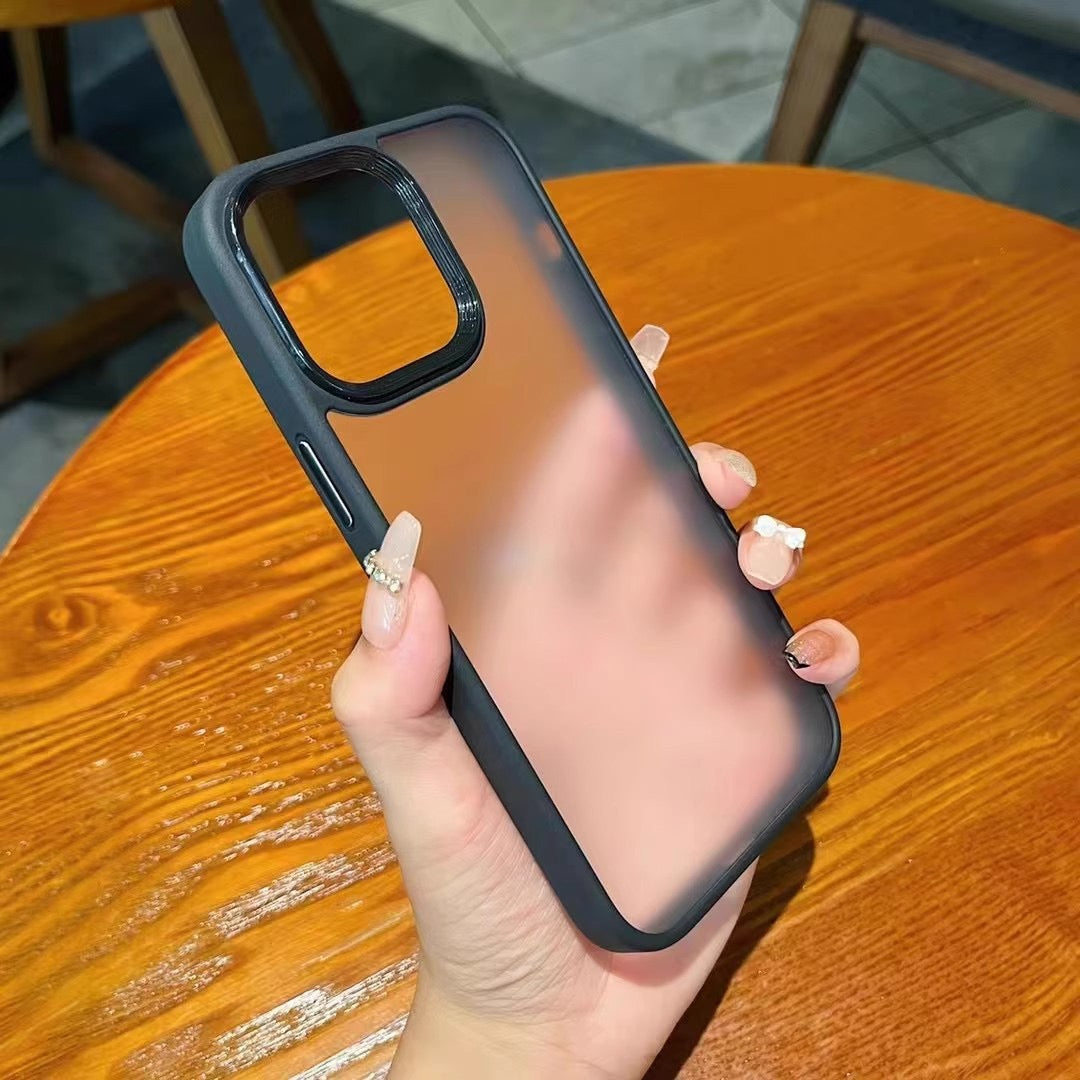 iPhone 14 Matte Skin friendly Shockproof Camera Protection PC TPU Case