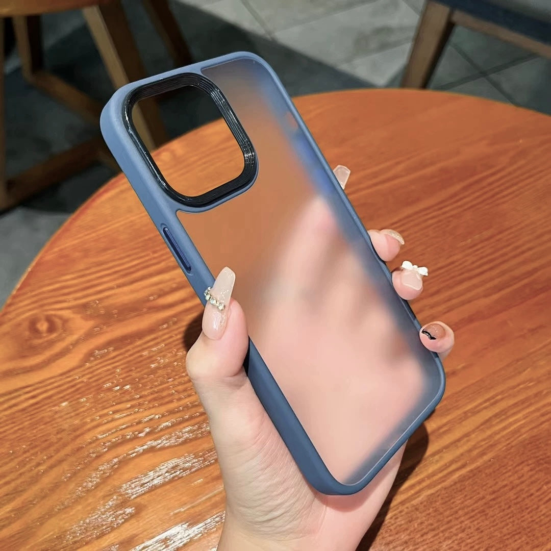 iPhone 14 Matte Skin friendly Shockproof Camera Protection PC TPU Case