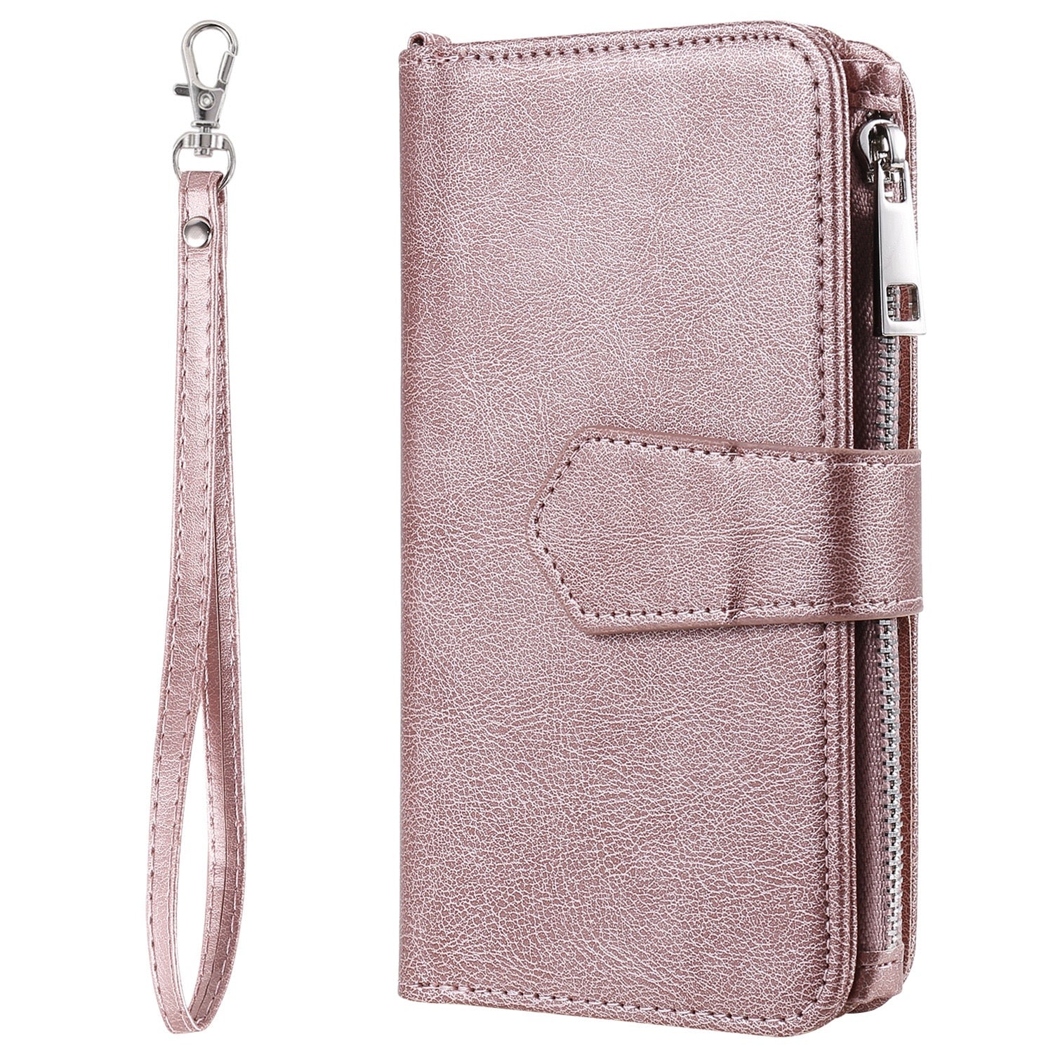 Premium Detachable PU Leather Wallet Phone Case for iPhone 15 Pro Max