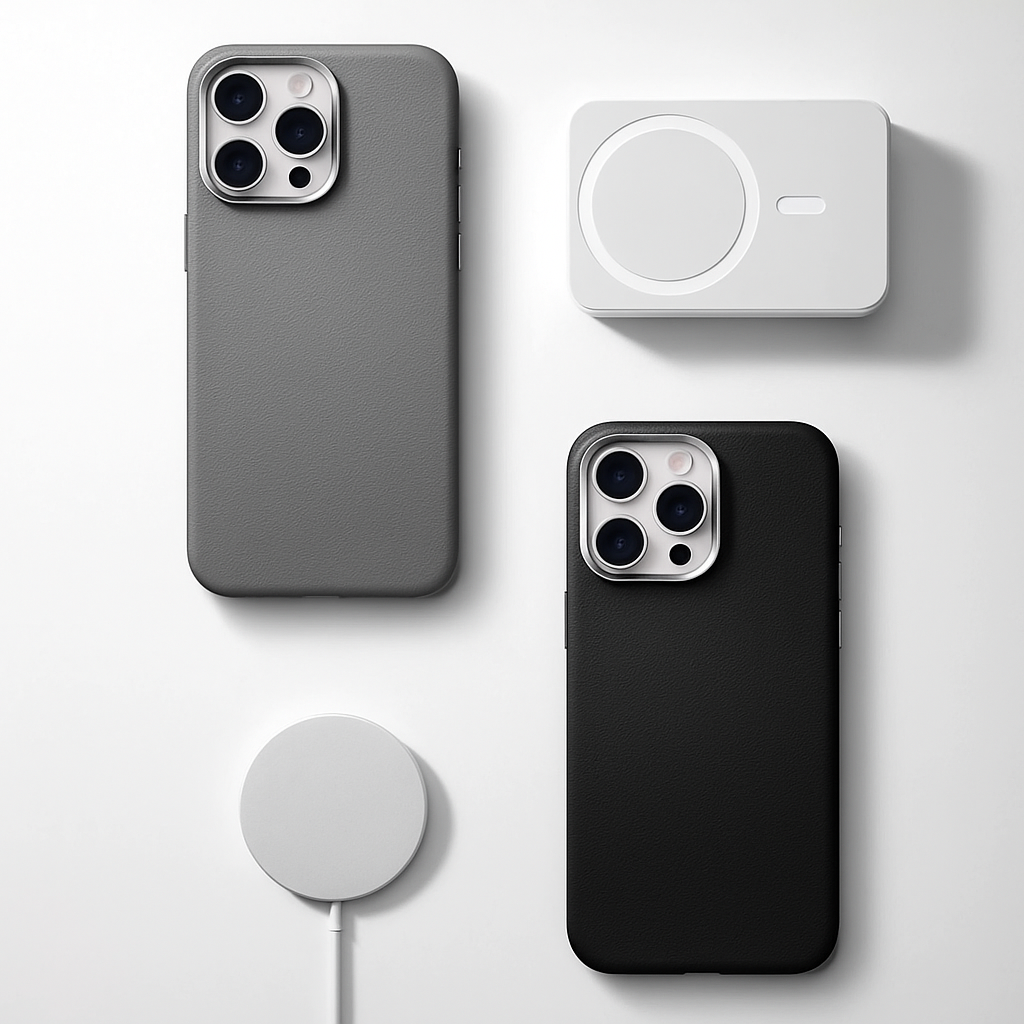 Tech Leather Magnetic Case For iPhone 16 Plus