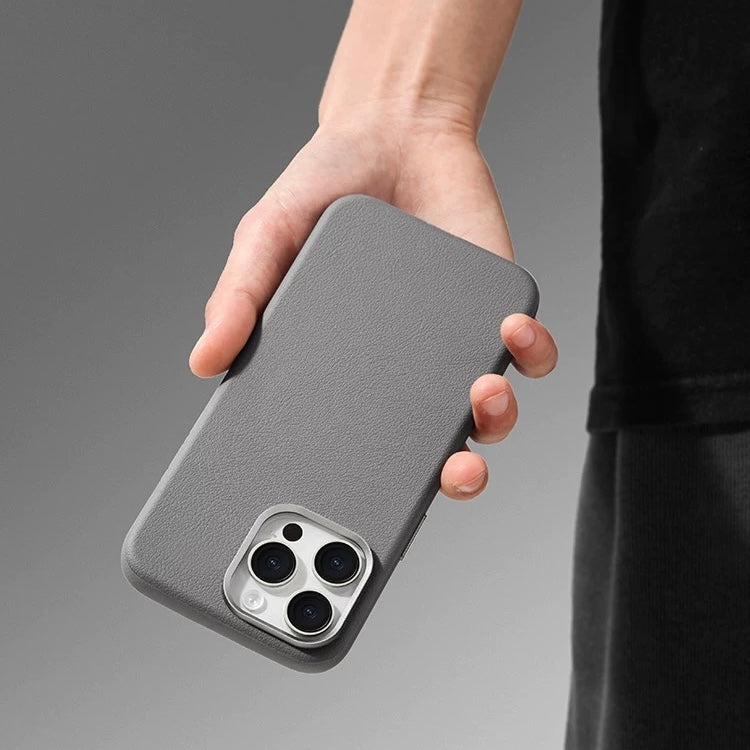 Tech Leather Magnetic Case For iPhone 16 Plus