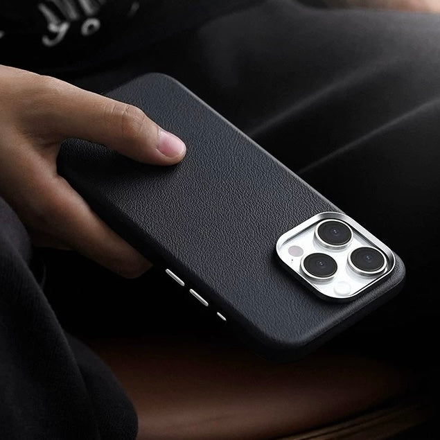 Tech Leather Magnetic Case For iPhone 16 Plus