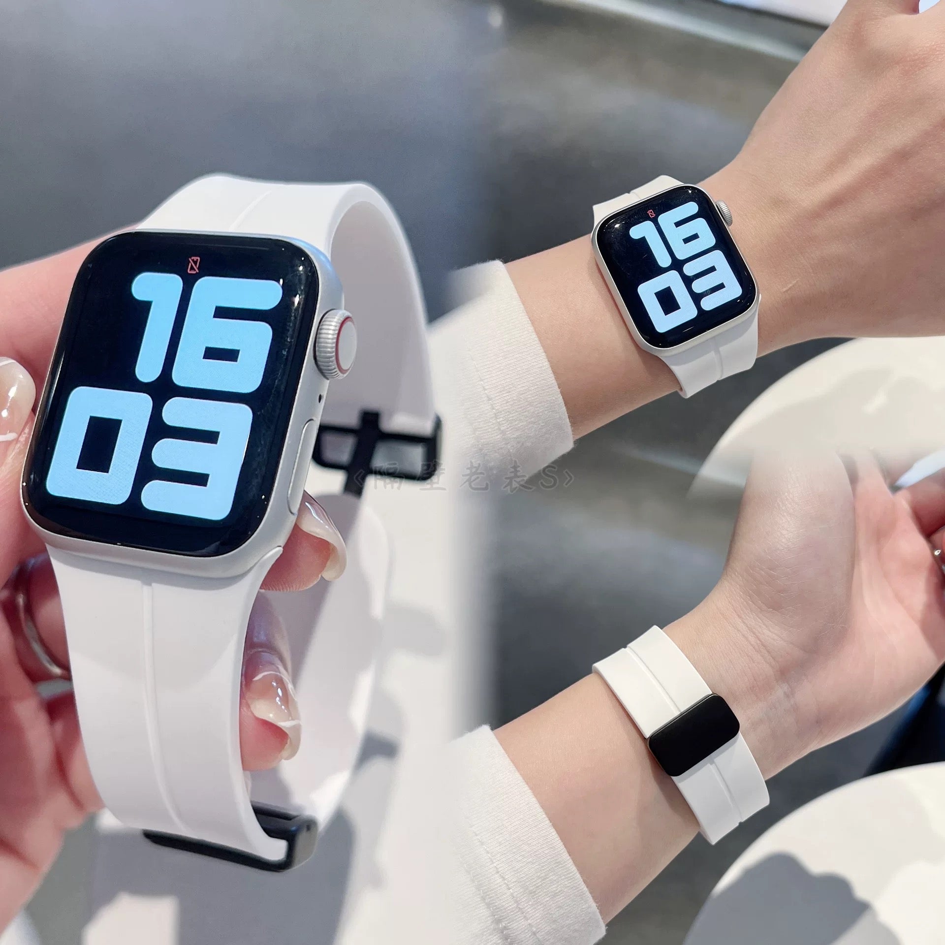 Folding Buckle Magnetic Strap for Apple Watch 42/44/45/49MM