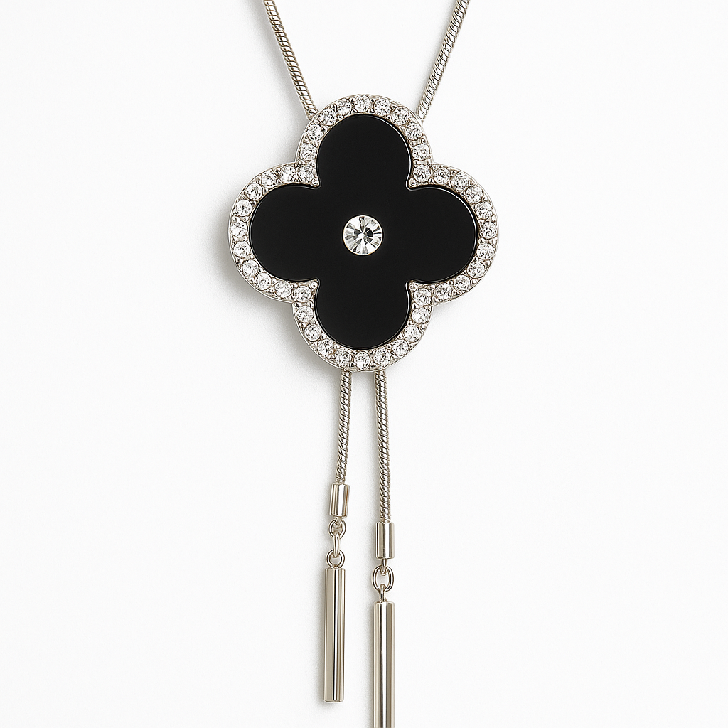 Mini Clover Long Lariat Sweater Necklace