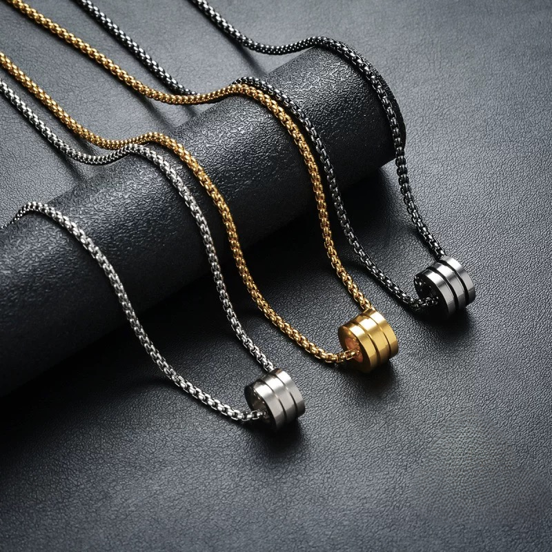 Minimalist Stainless Steel Ring Pendant Necklace