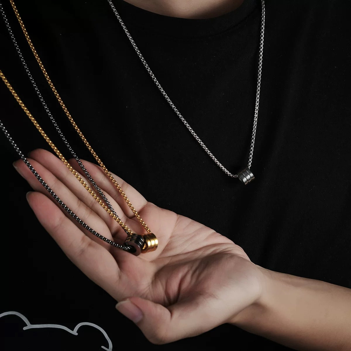Minimalist Stainless Steel Ring Pendant Necklace