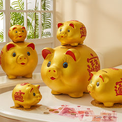 Lucky Golden Piggy Bank