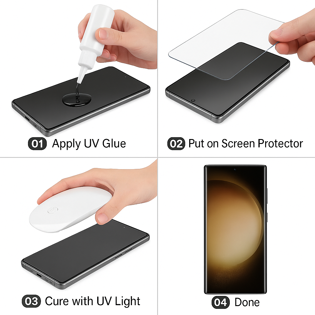 Samsung S series Full Screen HD Super Clear Tempered Glass Set Screen Protector