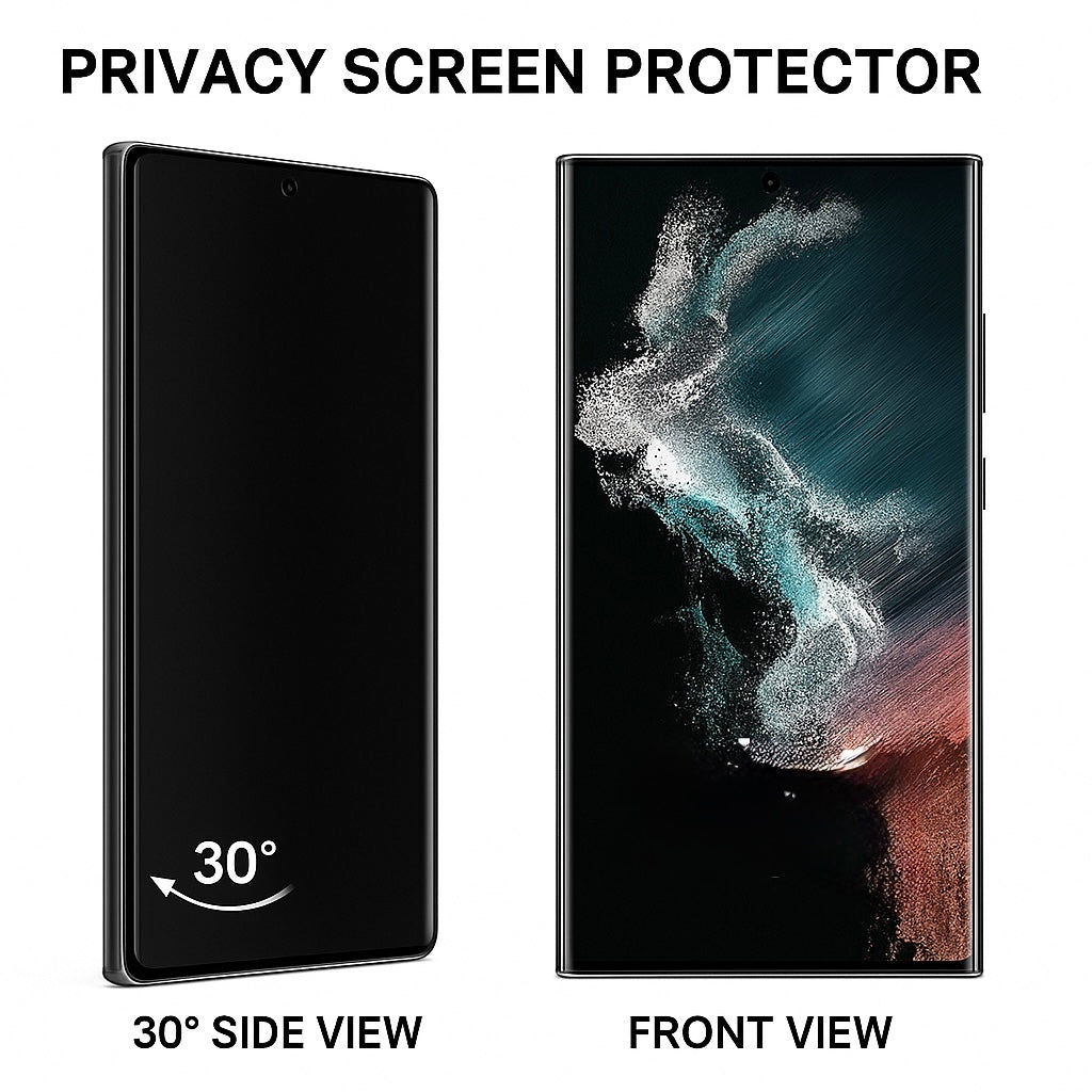 Samsung S series Full Screen HD Super Privacy Tempered Glass Set Screen Protector