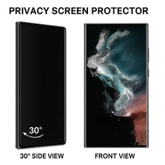 Samsung S series Full Screen HD Super Privacy Tempered Glass Set Screen Protector