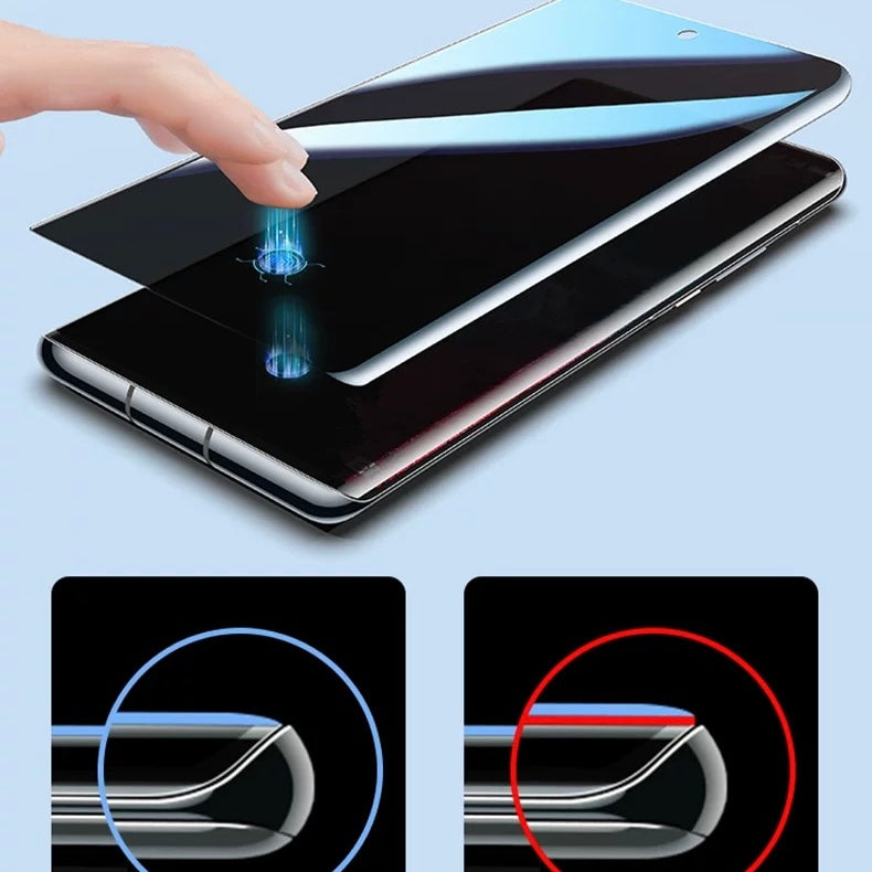 Samsung S series Full Screen HD Super Privacy Tempered Glass Set Screen Protector