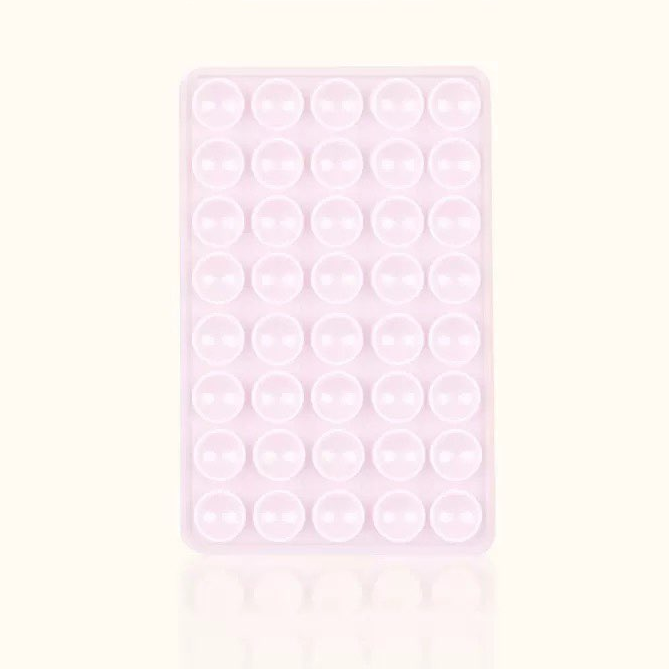 Double-Sided Silicone Suction Pad Pink